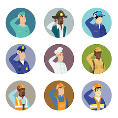 Image showing Vector set of characters of different professions.