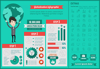 Image showing Business glablozation infographic template.