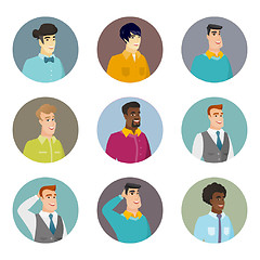 Image showing Vector set of business characters in the circle.