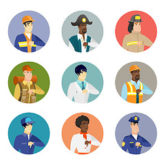 Image showing Vector set of characters of different professions.