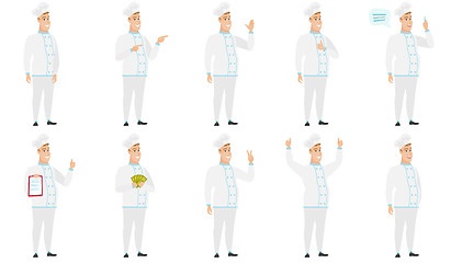 Image showing Vector set of illustrations with chef characters.