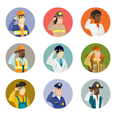 Image showing Vector set of characters of different professions.