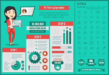 Image showing Hi-tech infographic template.