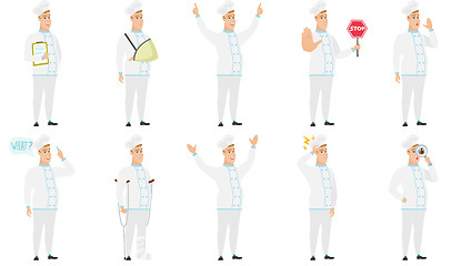 Image showing Vector set of illustrations with chef characters.