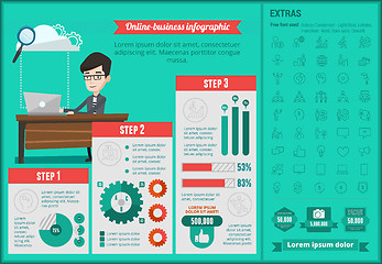 Image showing Online-business infographic template.