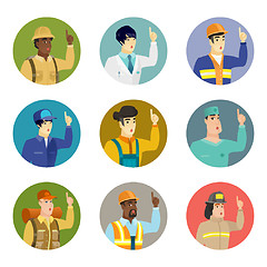 Image showing Vector set of characters of different professions.