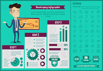 Image showing Business bankruptcy infographic template.