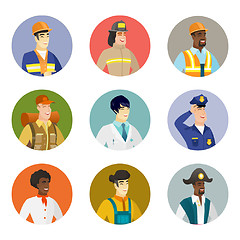 Image showing Vector set of characters of different professions.