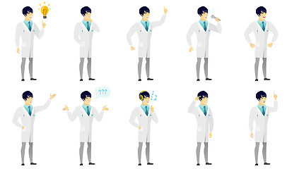 Image showing Vector set of illustrations with doctor characters