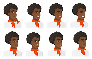 Image showing Vector set of chef-cooker characters.