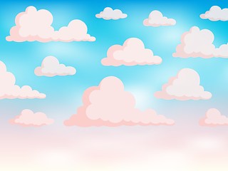 Image showing Pink sky theme background 2