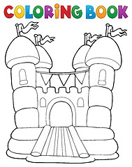 Image showing Coloring book inflatable castle