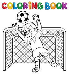 Image showing Coloring book soccer theme 2