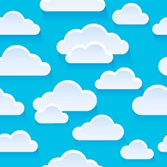 Image showing Stylized clouds seamless background 1