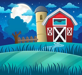 Image showing Night farmland theme 1