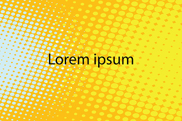 Image showing Lorem ipsum yellow abstract pop art retro background