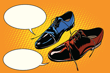 Image showing Business meeting classic shoes