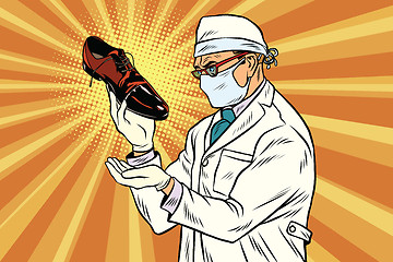 Image showing Scientist chemist explores shoes