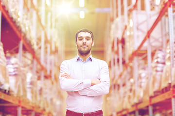 Image showing happy man at warehouse