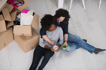 Image showing Relaxing in new house