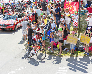 Image showing The Cyclist Thomas De Gendt on Col du Glandon - Tour de France 2