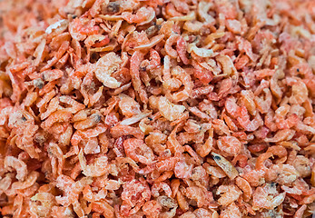 Image showing Dried shrimps at a market