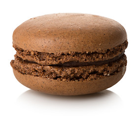 Image showing Chokolate macaron isolated