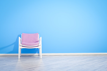 Image showing armchair blue wall