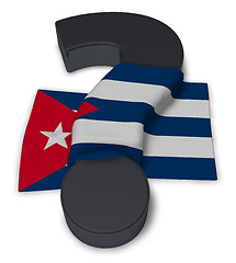 Image showing question mark and flag of cuba - 3d illustration