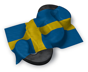 Image showing paragraph symbol and flag of sweden - 3d rendering