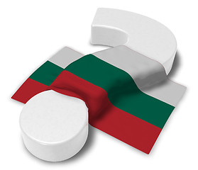 Image showing question mark and flag of bulgaria - 3d illustration