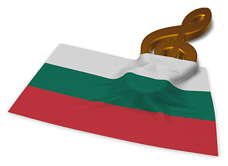 Image showing clef symbol and bulgarian flag - 3d rendering