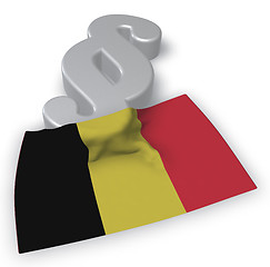 Image showing paragraph symbol and belgian flag - 3d rendering