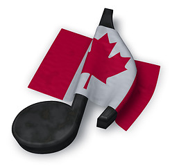 Image showing music note and canadian flag - 3d rendering