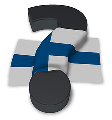 Image showing question mark and flag of finland - 3d illustration