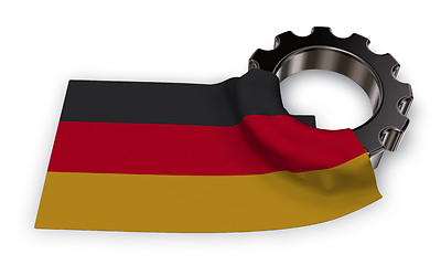 Image showing gear wheel and flag of germany - 3d rendering