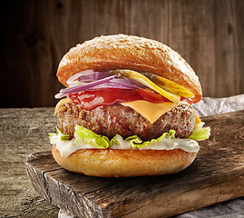 Image showing fresh tasty burger