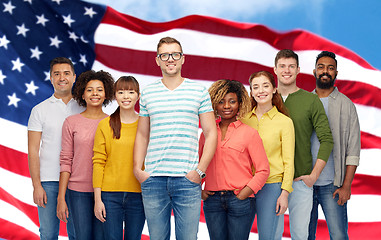 Image showing international group of happy smiling people