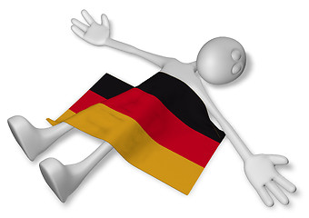 Image showing dead cartoon guy and flag of germany - 3d illustration