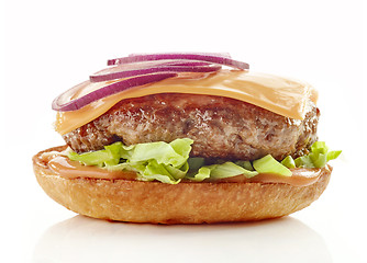 Image showing process of making burger