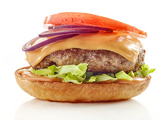 Image showing process of making burger