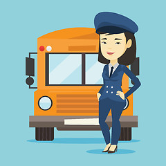 Image showing School bus driver vector illustration.