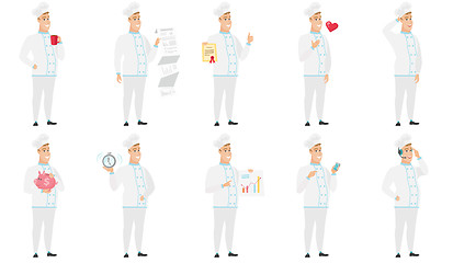 Image showing Vector set of illustrations with chef characters.