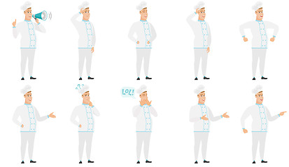 Image showing Vector set of illustrations with chef characters.