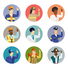 Image showing Vector set of characters of different professions.