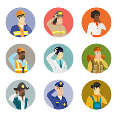 Image showing Vector set of characters of different professions.