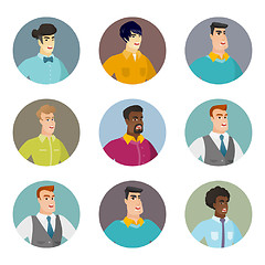 Image showing Vector set of business characters in the circle.