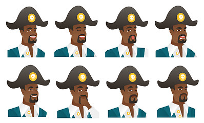 Image showing Vector set of pirate characters.