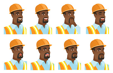 Image showing Vector set of builder characters.