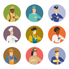 Image showing Vector set of characters of different professions.